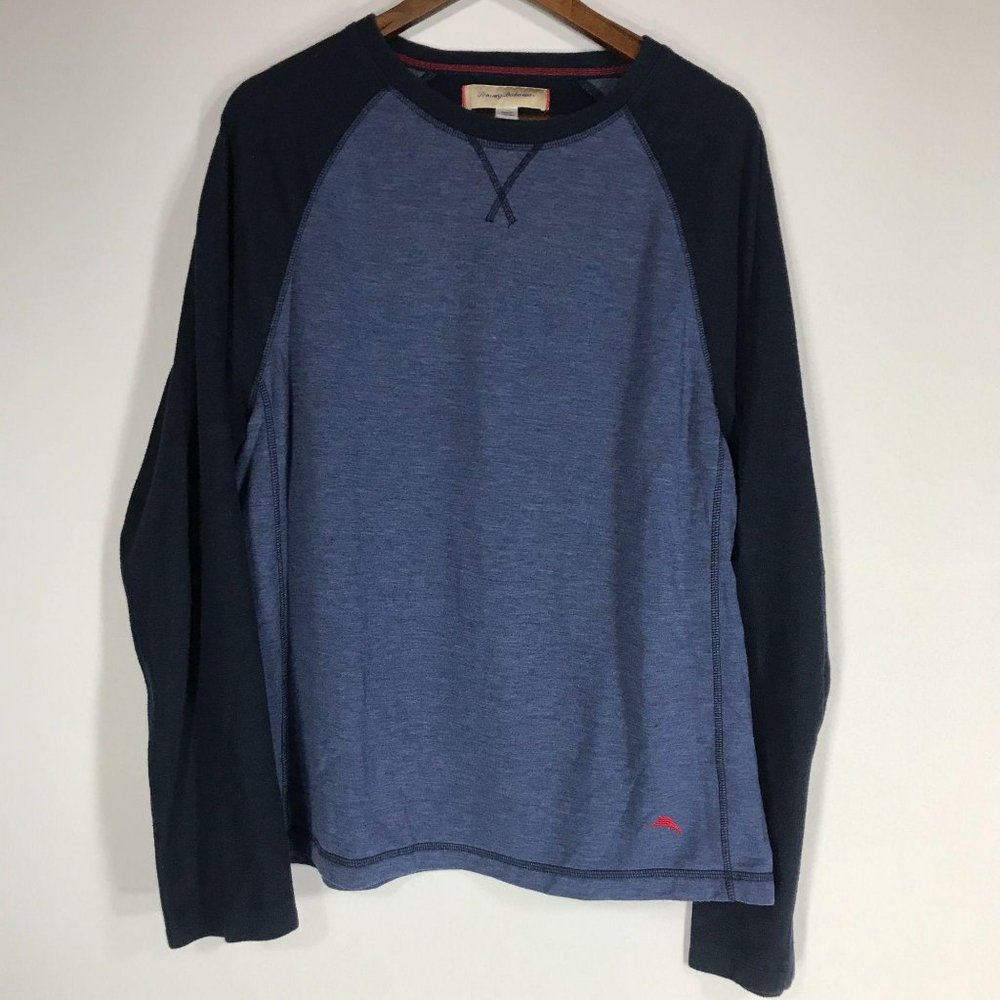 SOLD Tommy Bahama Blue Long Sleeve Tee Shirt Sz XL - Picture 1 of 5